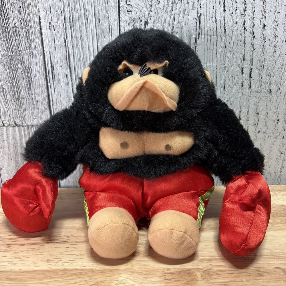 Vintage Toy House Boxing Gorilla Plush 9" Stuffed Animal Donkey Kong